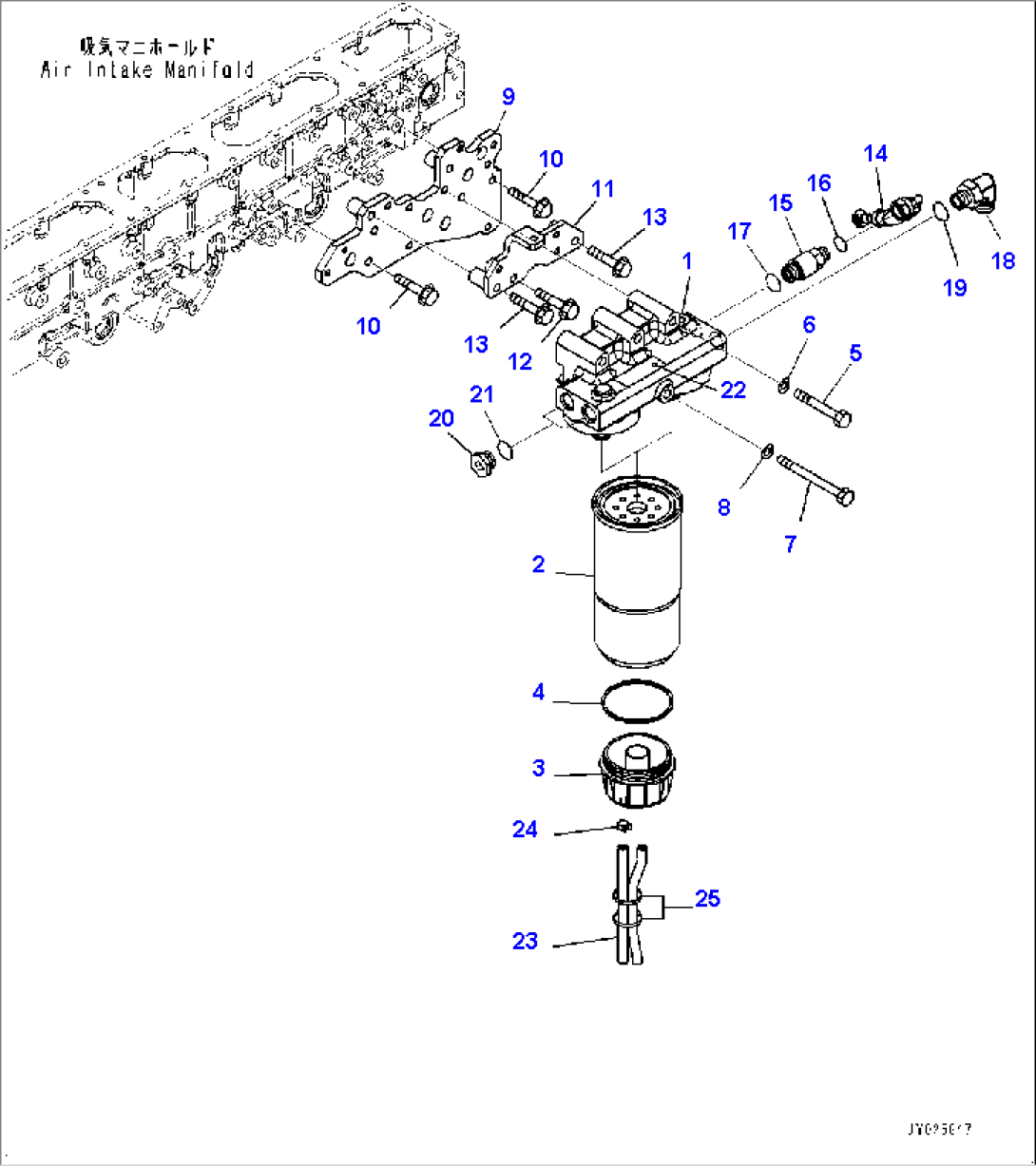 Fuel Filter and Piping, Prefilter and Mounting (#610911-611283)