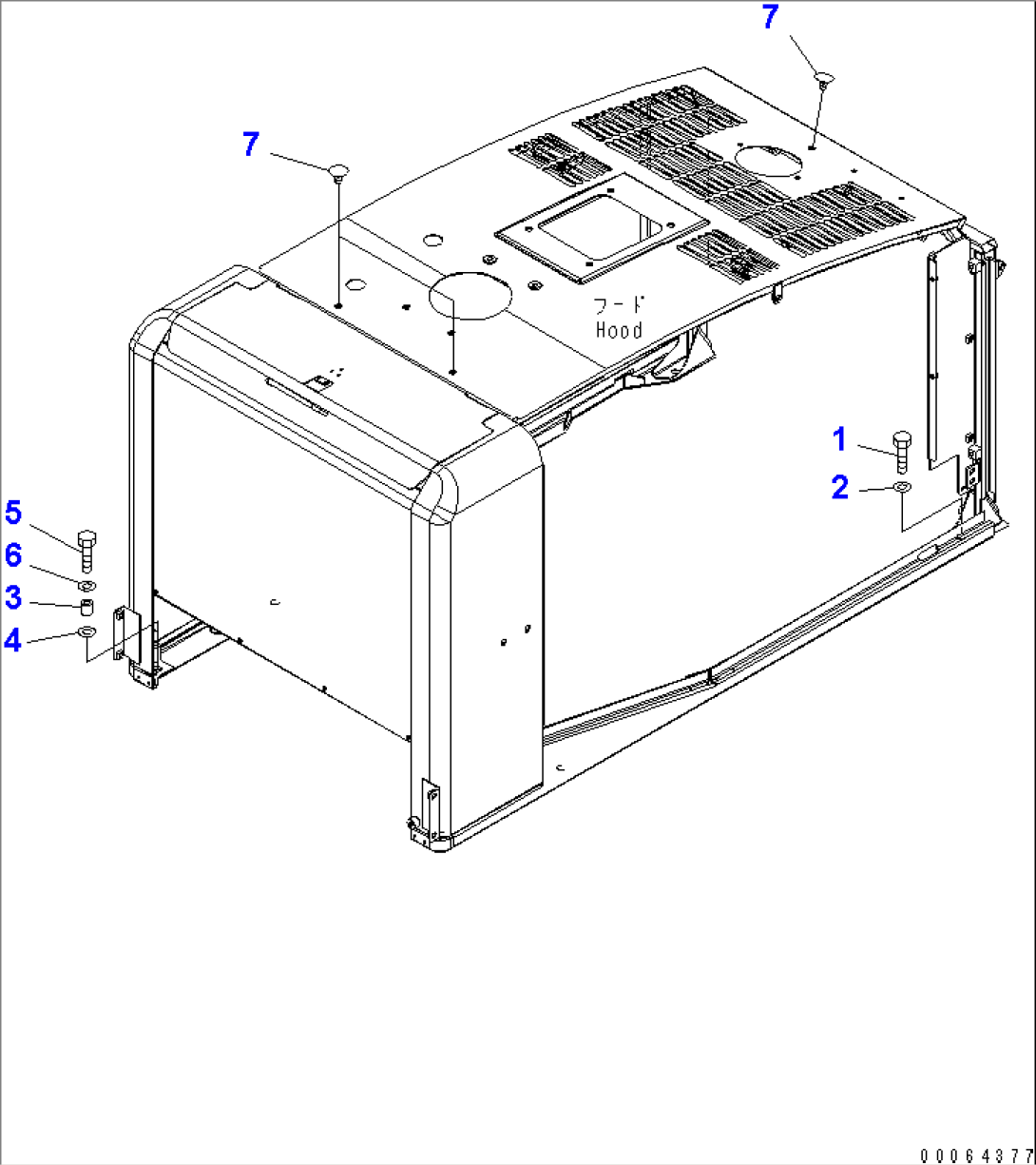 HOOD (MOUNTING PARTS)(#75001-)