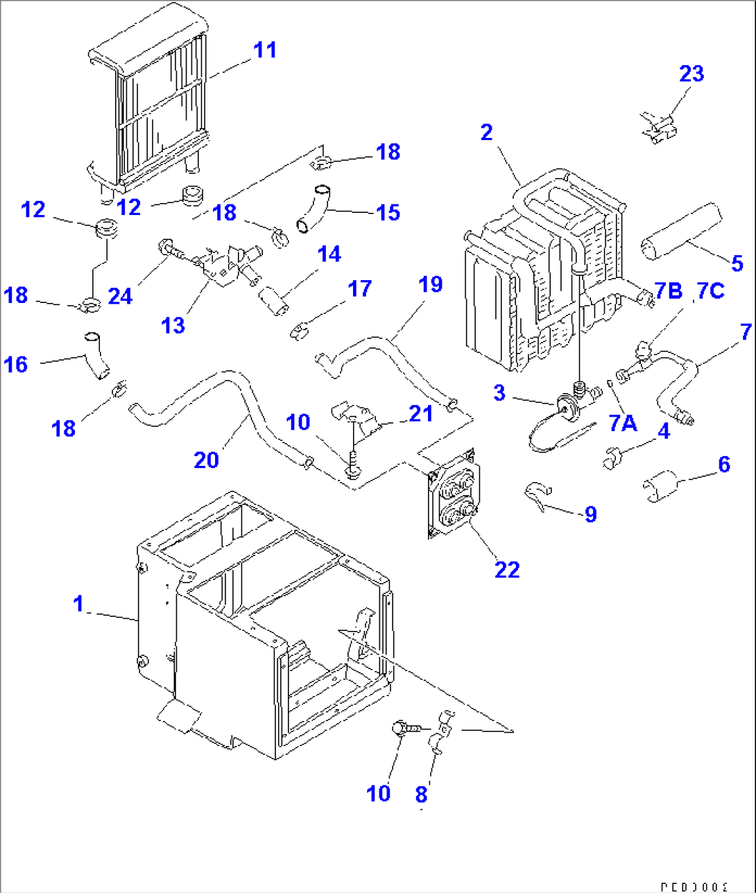 AIR CONDITIONER UNIT (EVAPORATOR AND RADIATOR)