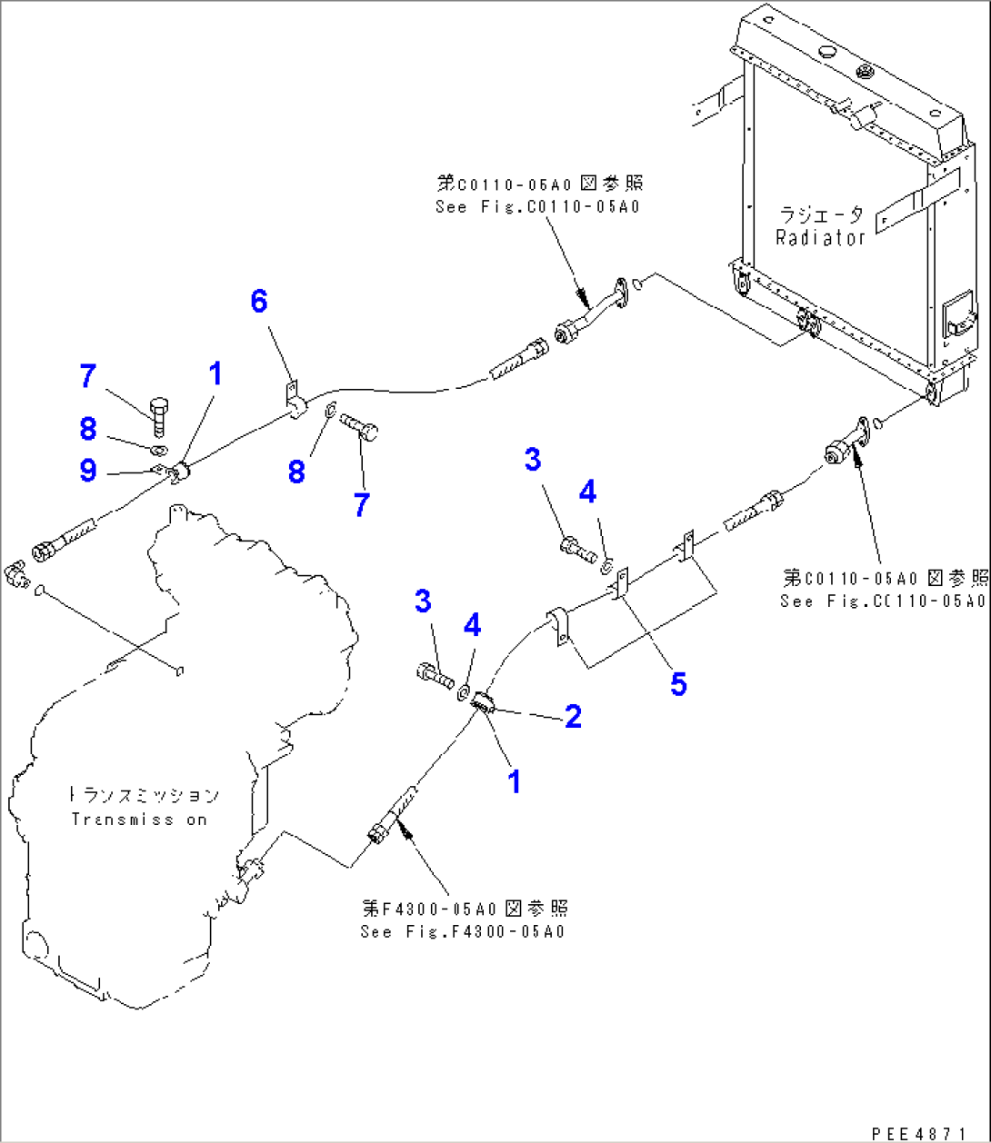 COOLING LINE (TRANSMISSION PIPING MOUNTING)