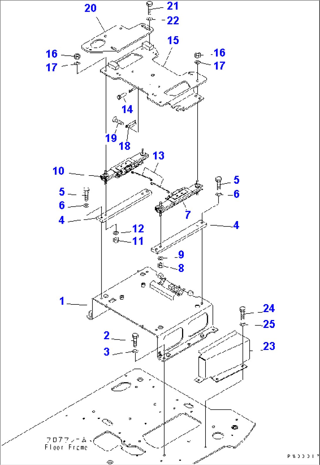 FLOOR FRAME (BASE) (FOR SLIDE ARM)