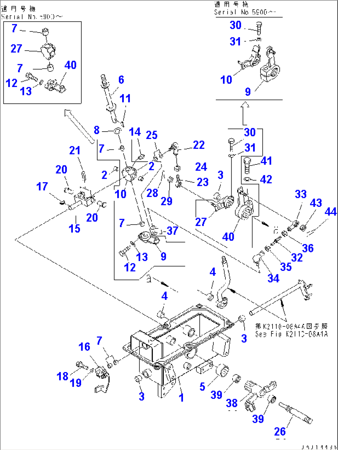 FLOOR FRAME (SPEED CONTROL) (1/2)(#4001-)