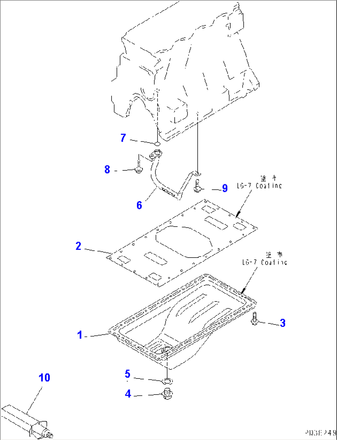 OIL PAN AND SUCTION TUBE(#124813-163445)