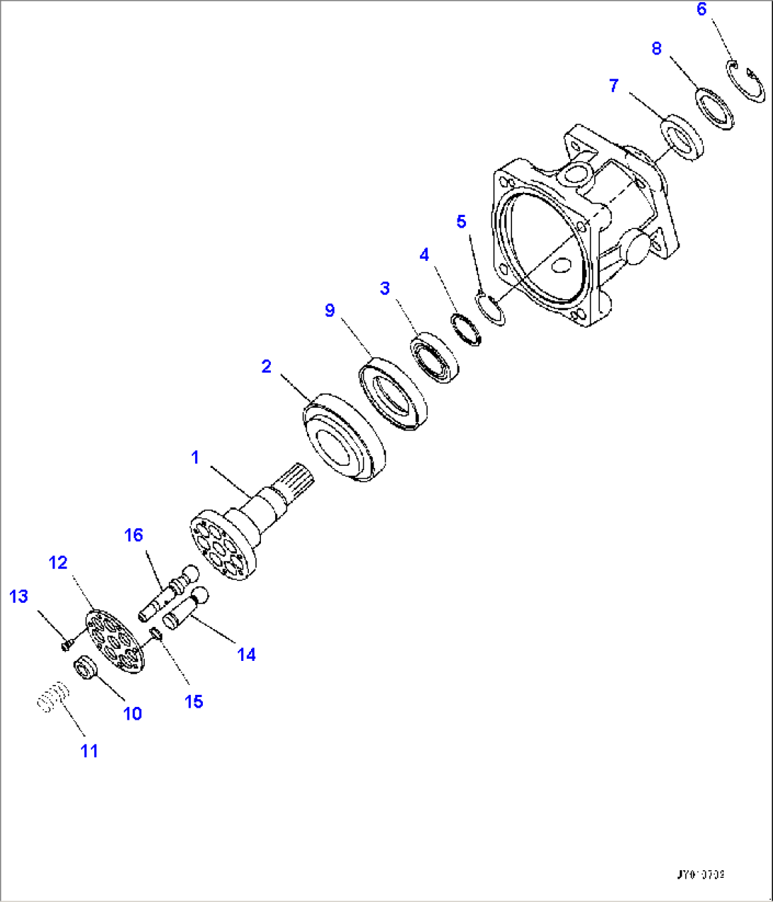 Hydrostatic Transmission (HST) Pump and Motor, HST Motor (2/3) (#60001-)