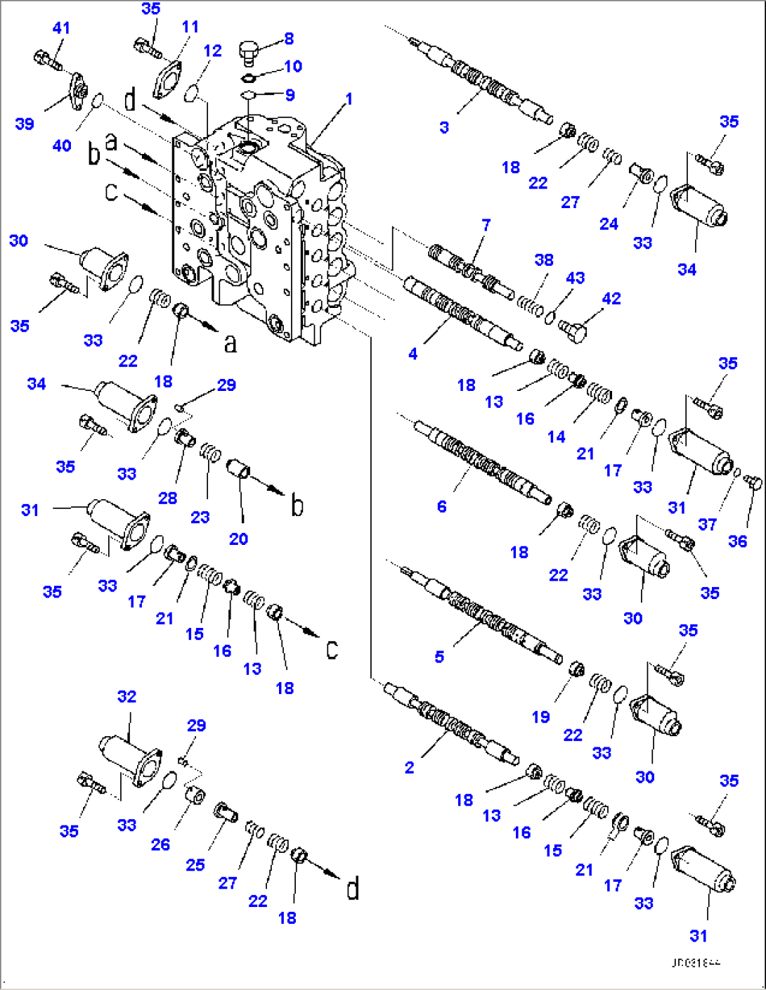 Control Valve, 9-Spool (7/8) (#65001-)