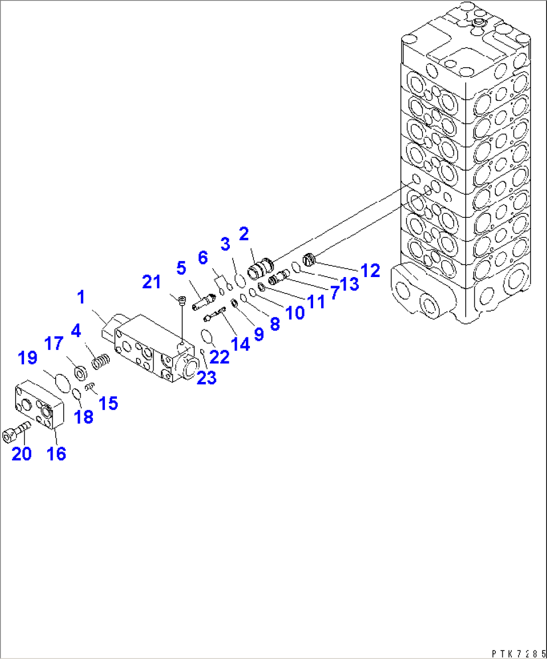 MAIN VALVE (8-VALVE) (10/14) (FOR ATTACHMENT AND BLADE)(#5001-)