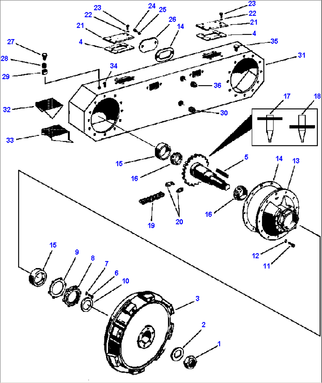 TANDEM DRIVE MACHINES WITH PLANETARY FINAL DRIVE