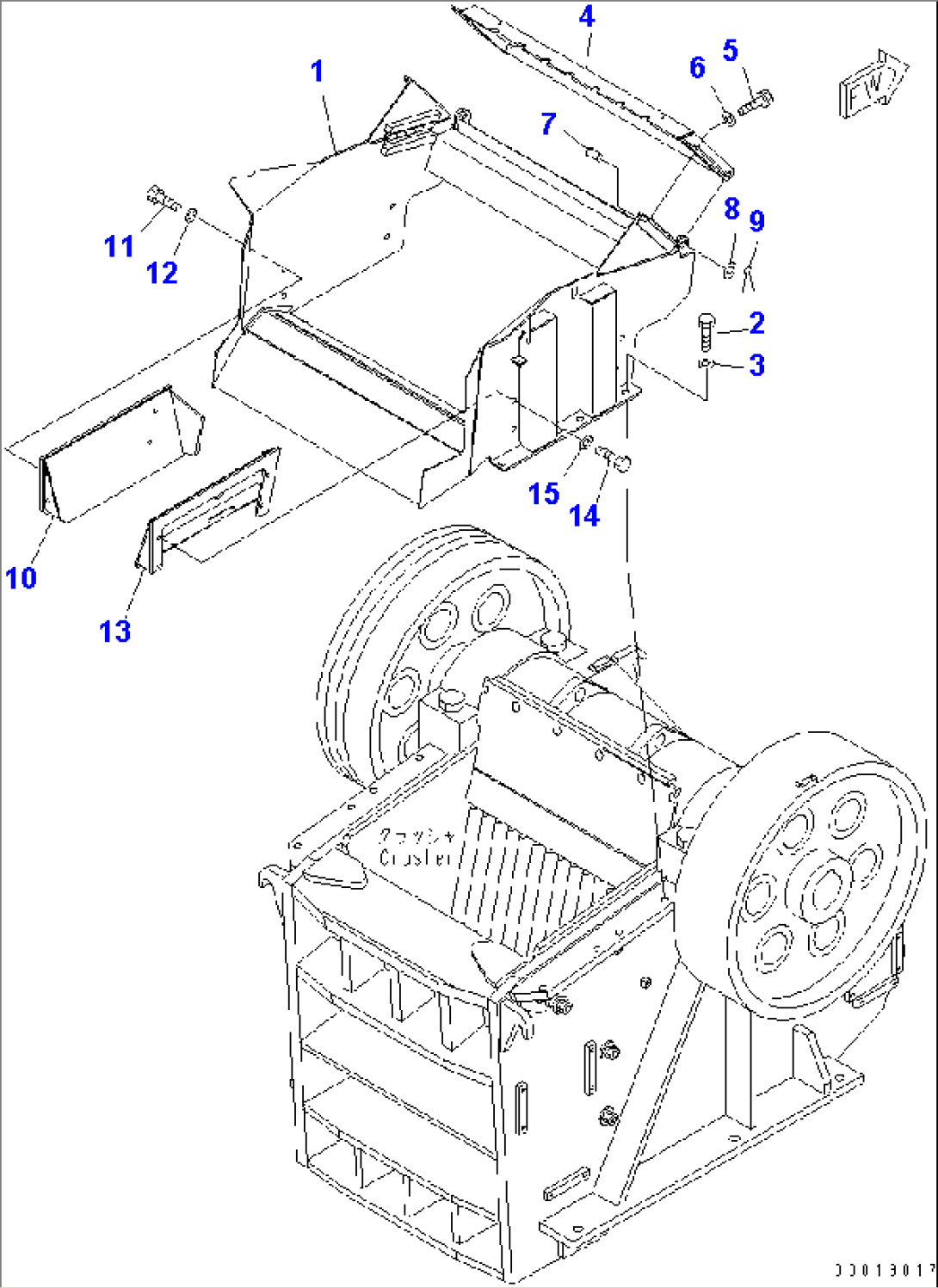 JAW CRUSHER (CRUSHER SUB) (CRUSHER GUARD)(#1055-1061)