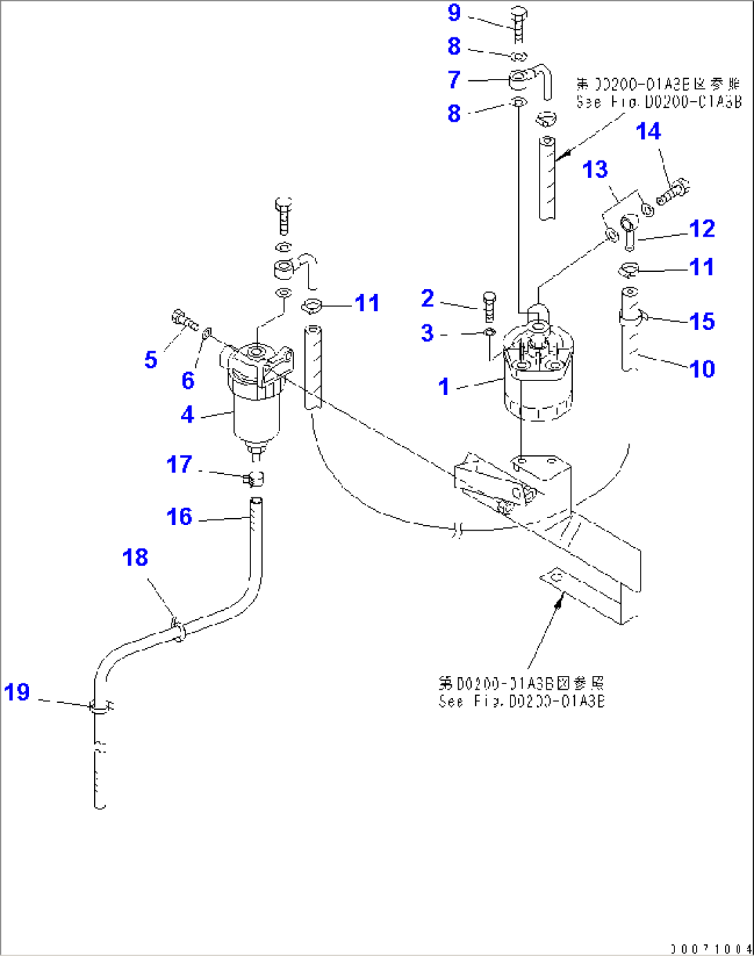 FUEL LINE (WITH WATER SEPARATOR AND ADDITIONAL FUEL FILTER) (FOR CHINA)(#59990-)