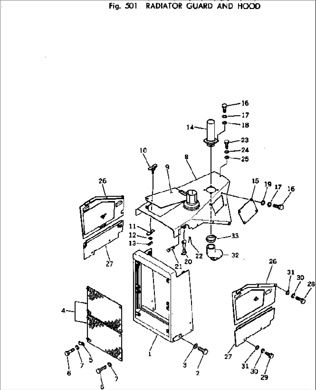 RADIATOR GUARD AND HOOD