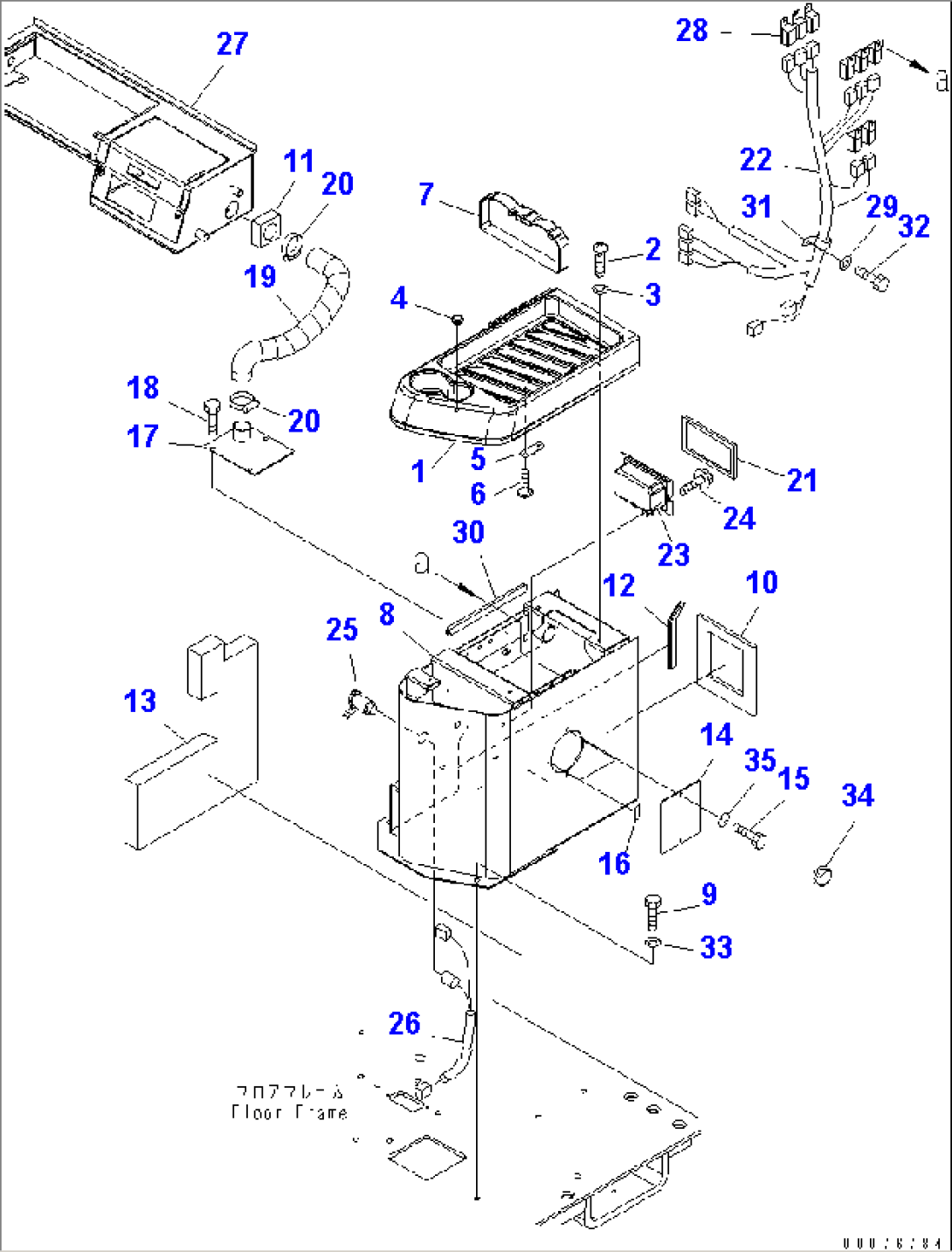 FLOOR FRAME (CONSOLE) (L.H.) (TRAY)