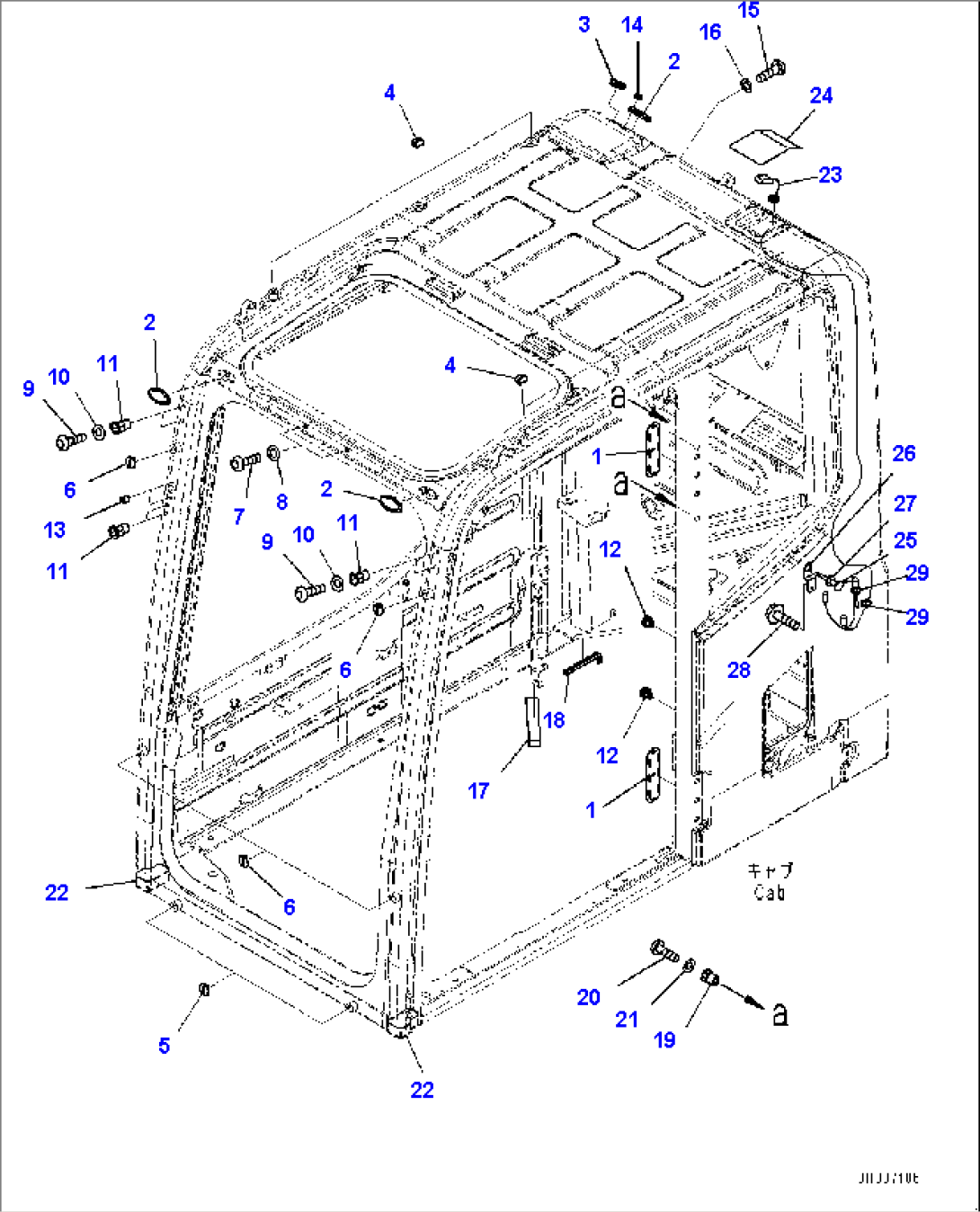 Cab, KOMTRAX Antenna (#75979-)