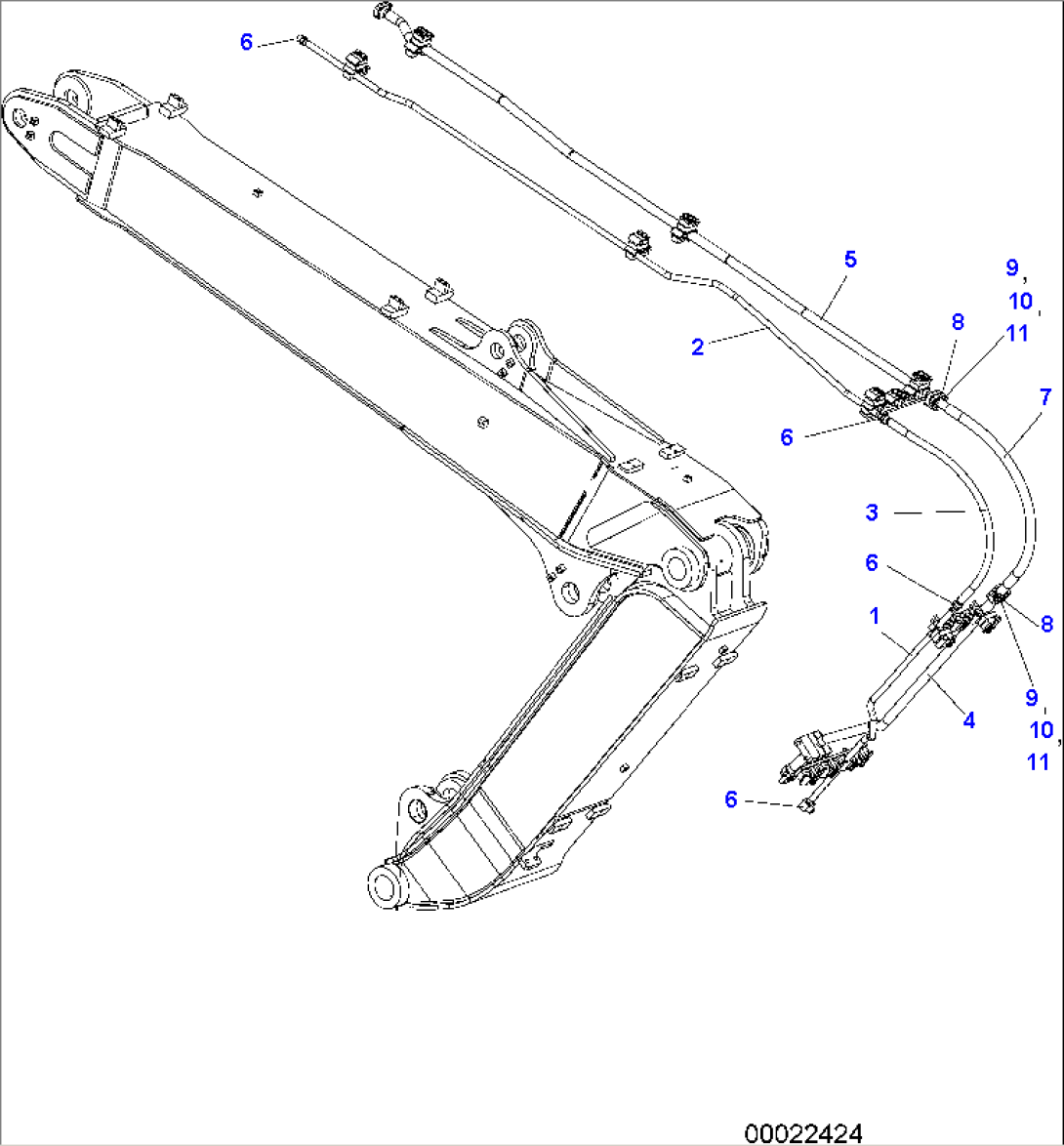 TWO-PIECE BOOM - ONE ATTACHMENT (PIPING)