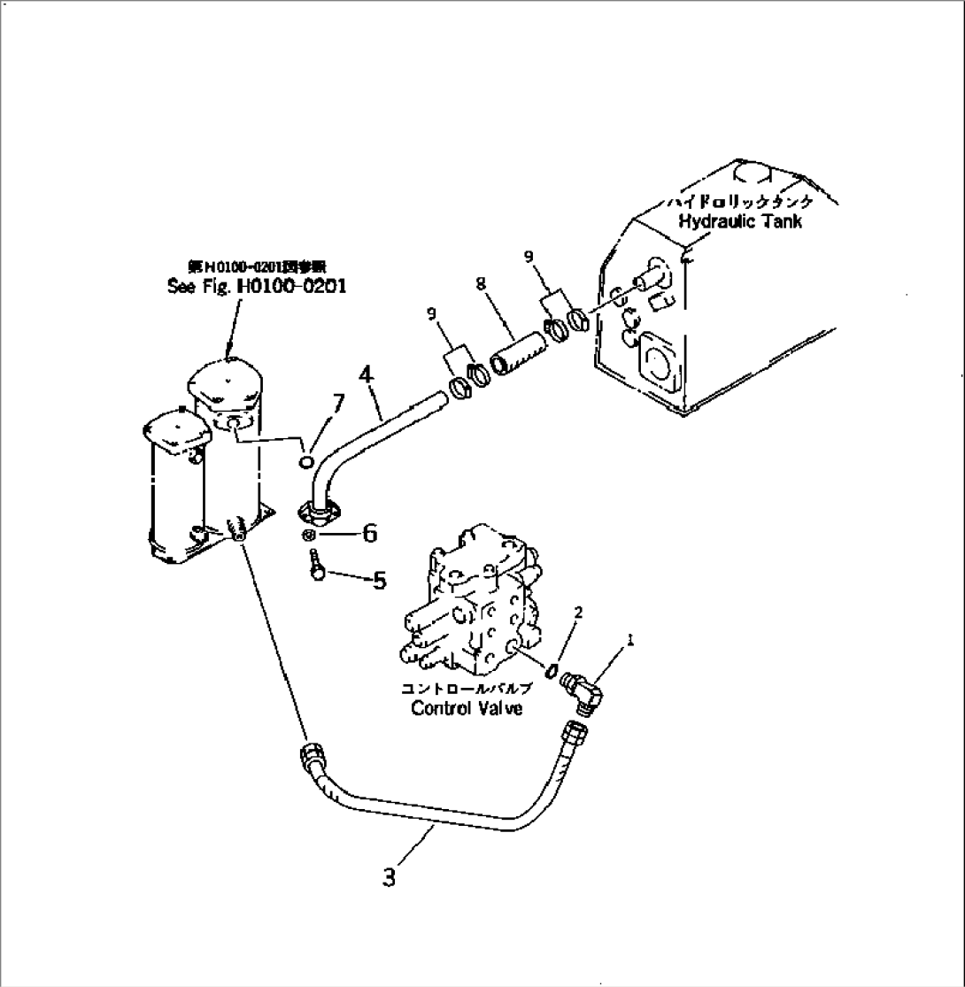 HYDRAULIC PUMP LINE (FILTER RETURN)