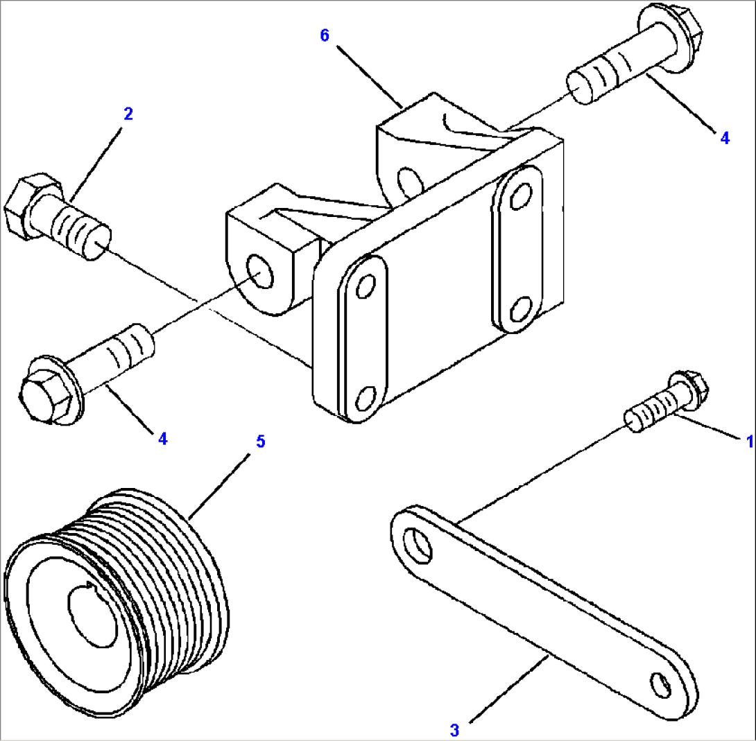 FIG. A6103-A3A1 ALTERNATOR MOUNTING