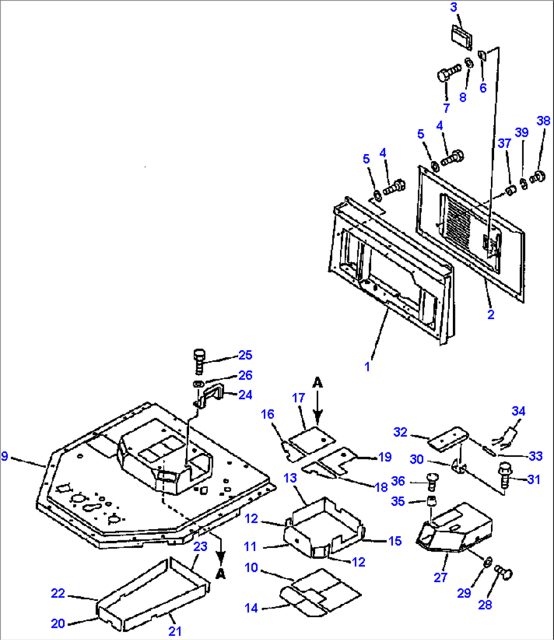 CONSOLE BOX FOR MACHINES WITH CAB AND AIR CONDITIONER