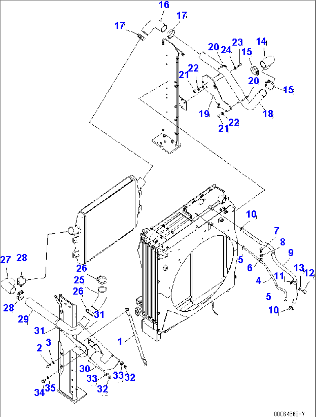 COOLING (AFTER COOLER PIPING)(#70001-)