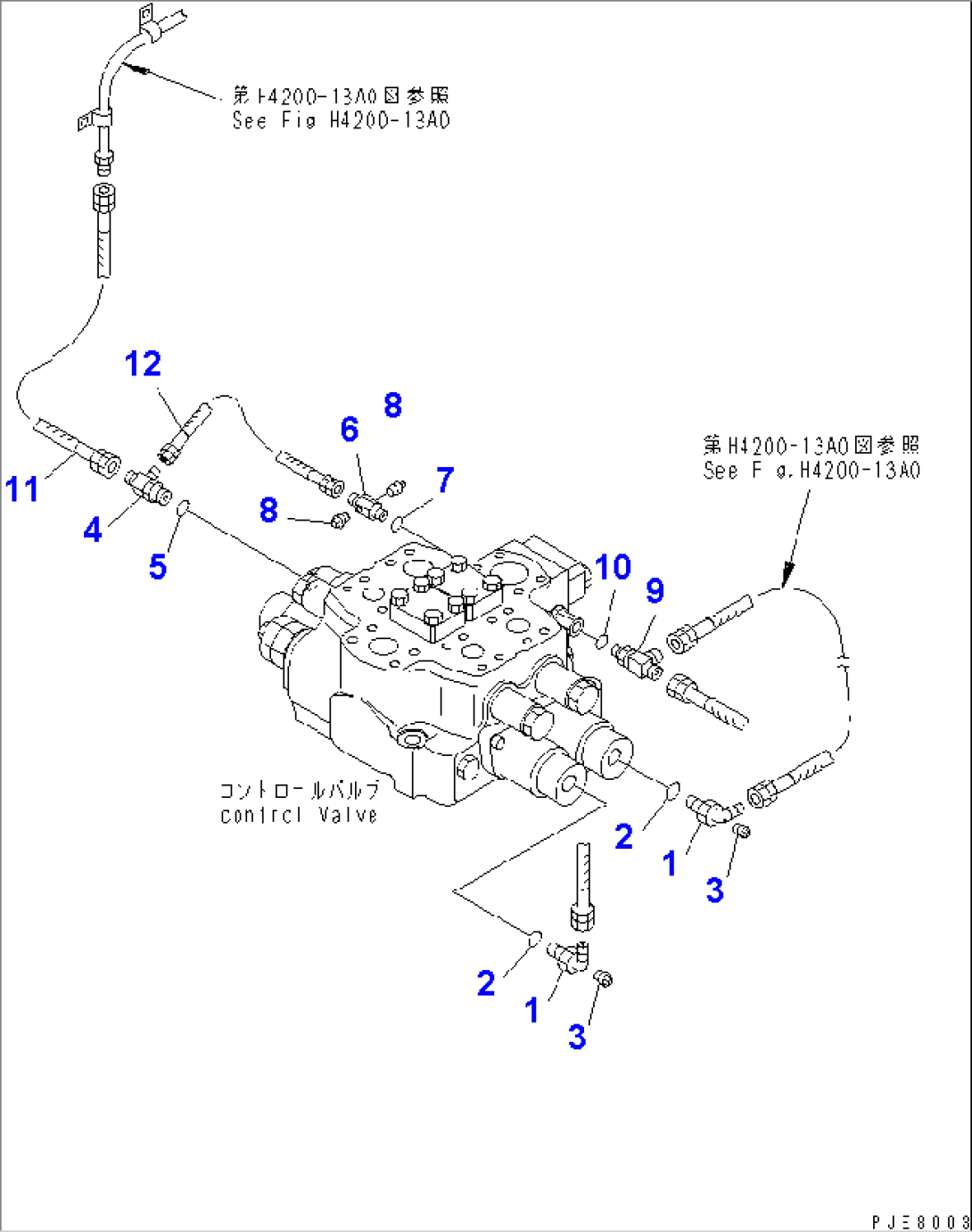 LOADER CONTROL VALVE (PIPING PARTS)(#50001-51000)
