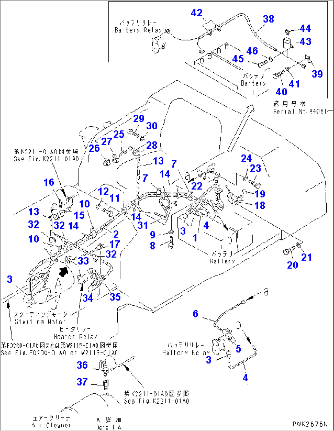 ELECTRICAL SYSTEM (2/2) (WITH STEEL CAB)(#83403-)