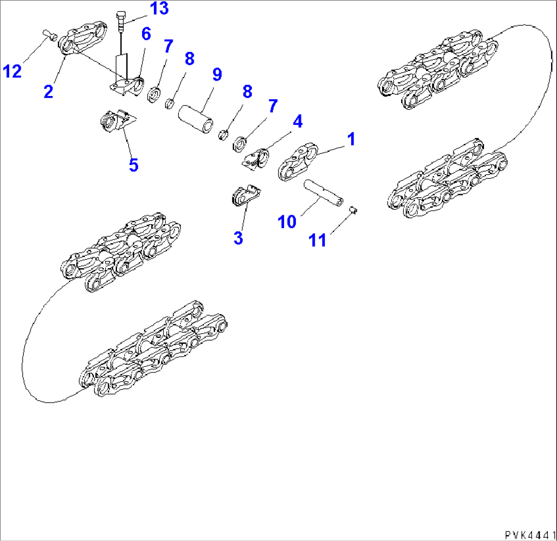 TRACK LINK (78SET) (LUBRICATE TYPE) (SUPPLY ONLY) (D20¤21PL)