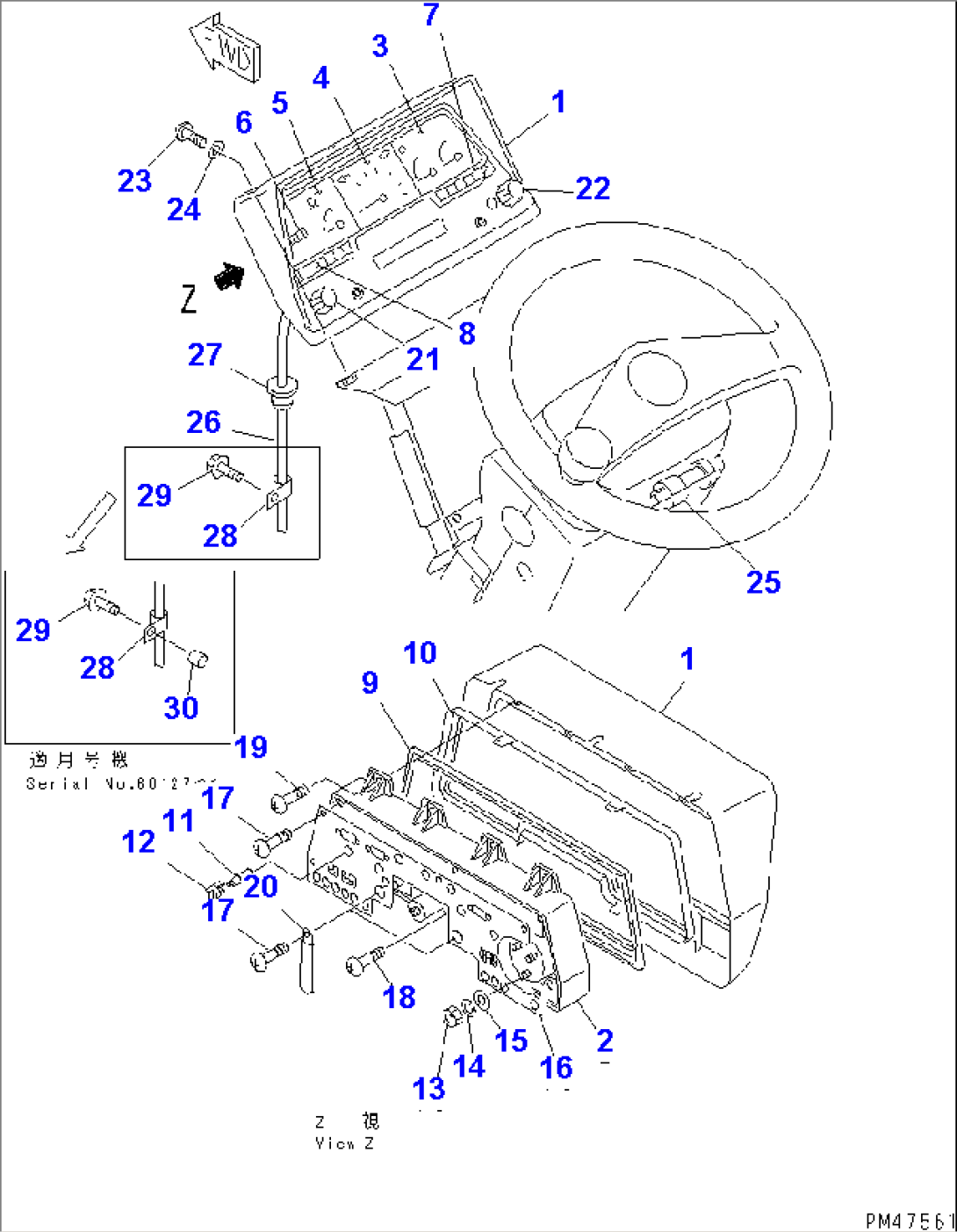 INSTRUMENT PANEL(#60001-)