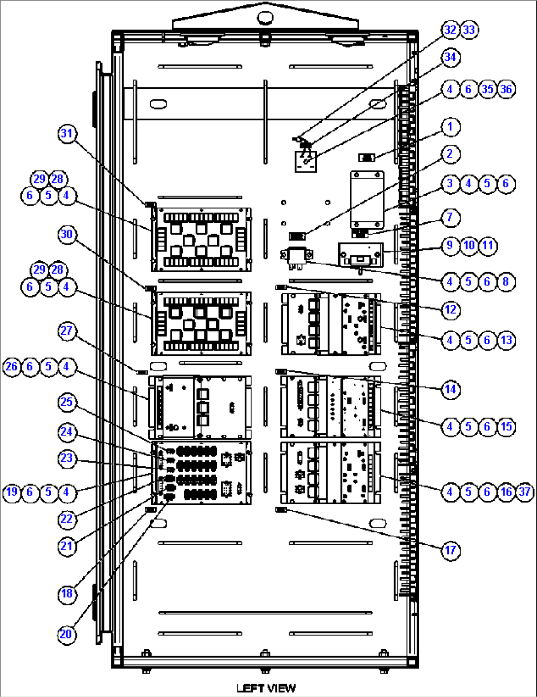 AUXILIARY CONTROL CABINET COMPONENTS - 1