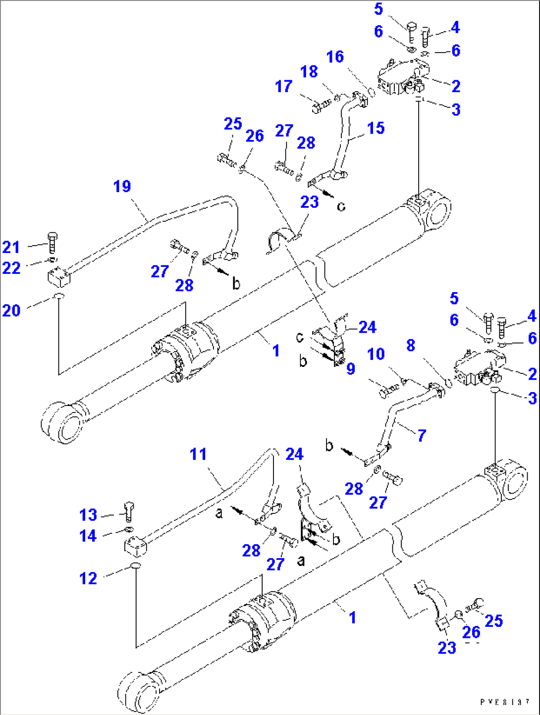 BOOM CYLINDER (FOR 1-PIECE BOOM)