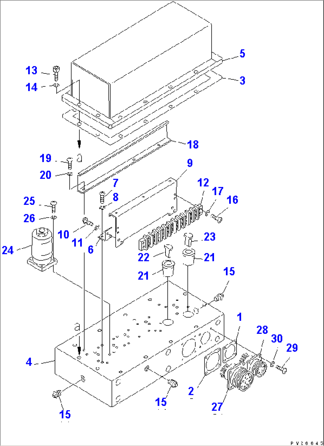 CONTROL VALVE (2/2) (SERVICE PARTS)(#1115-)