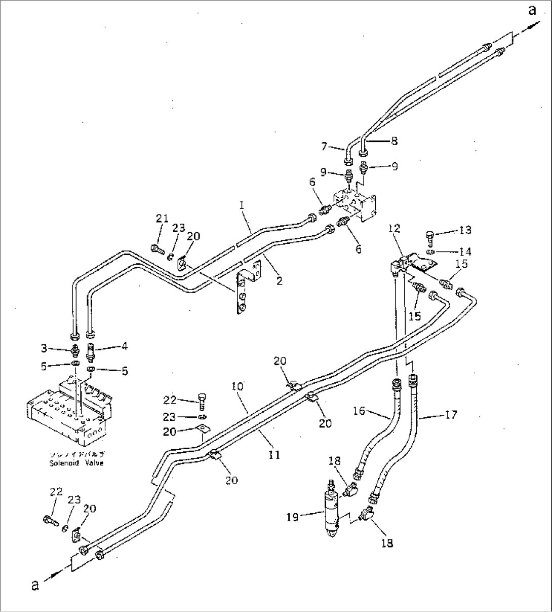 AIR PIPING (SOLENOID VALVE TO/FROM ENGINE REVOLUTION SET CYLINDER)