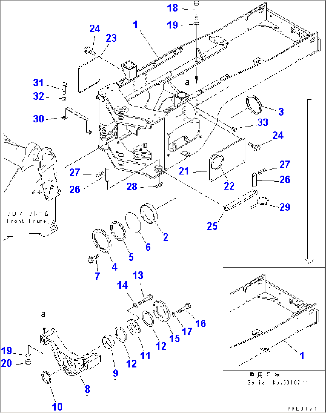 REAR FRAME (SNOW REMOVING SPEC.)(#50001-)