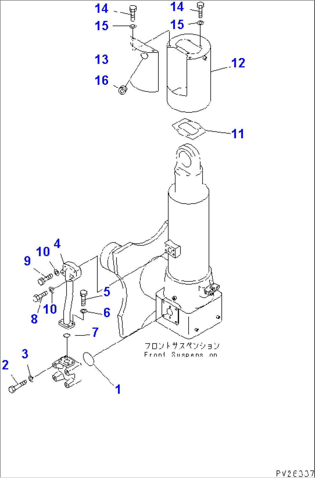 FRONT AXLE (RIGHT HAND) (FRONT SUSPENSION ASS