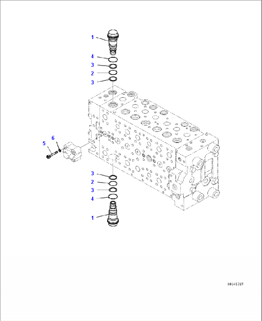 H0120-001018 MAIN CONTROL VALVE 1-SERVICE VALVE (18/20)