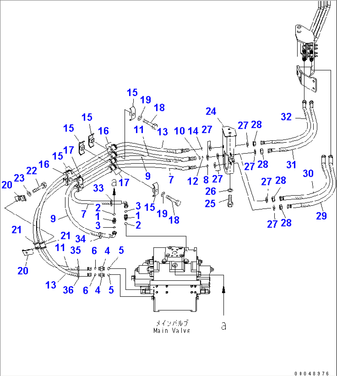 HYDRAULIC PIPING (PILOT LINE)(#55001-)