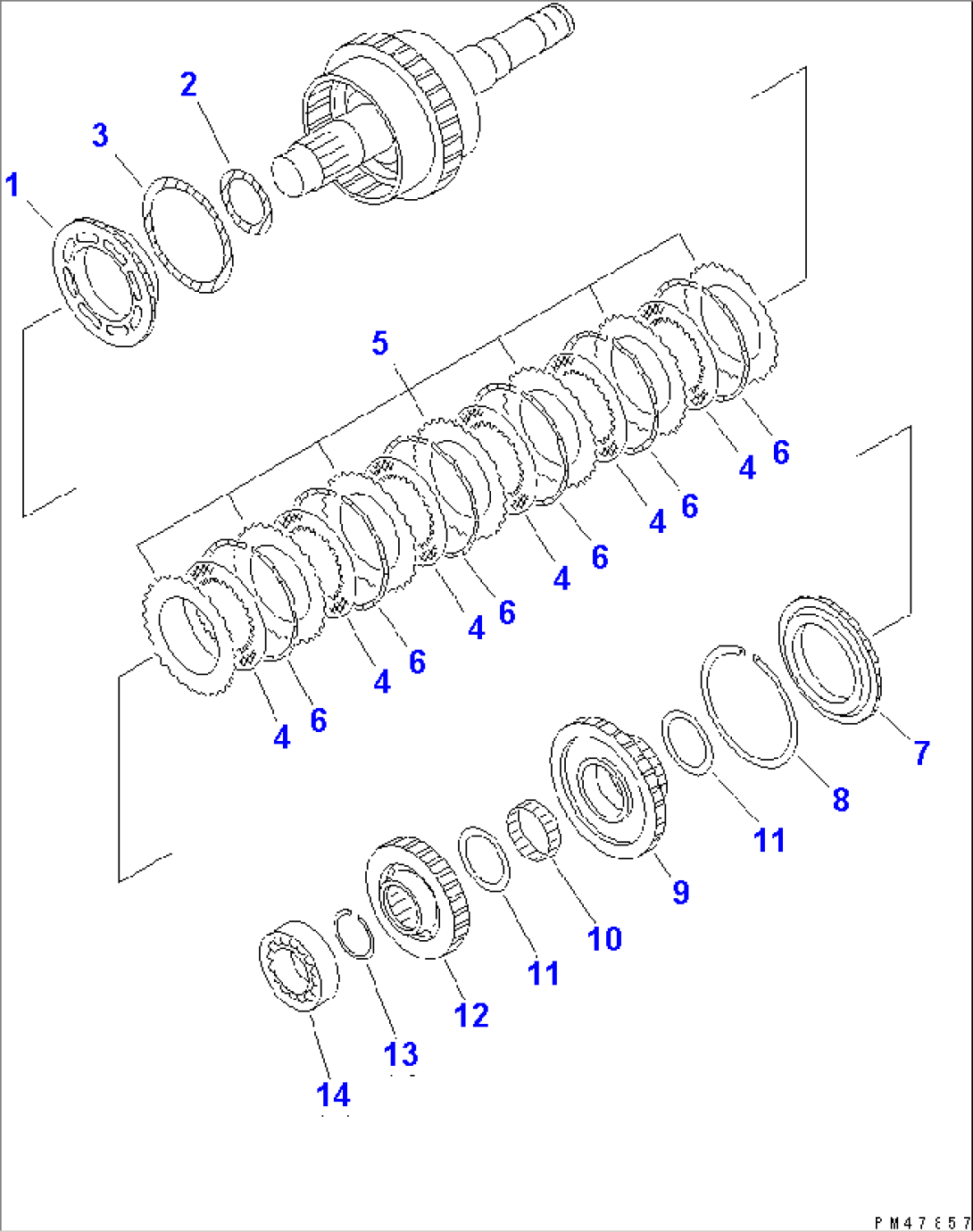 TRANSMISSION (2ND CLUTCH) (SNOW REMOVING SPEC.)(#60001-)