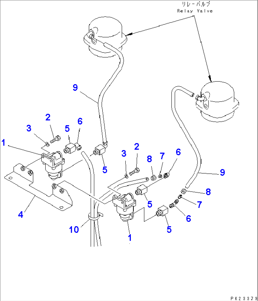 FRONT AXLE RATIO VALVE PIPING