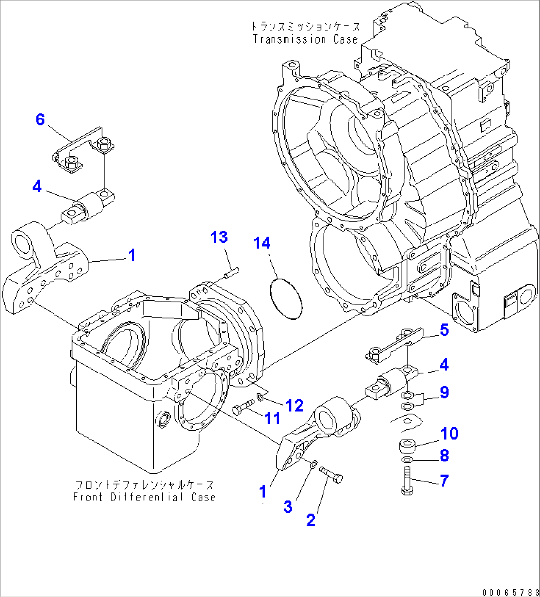 FRONT DIFFERENTIAL MOUNTING(#7001-)