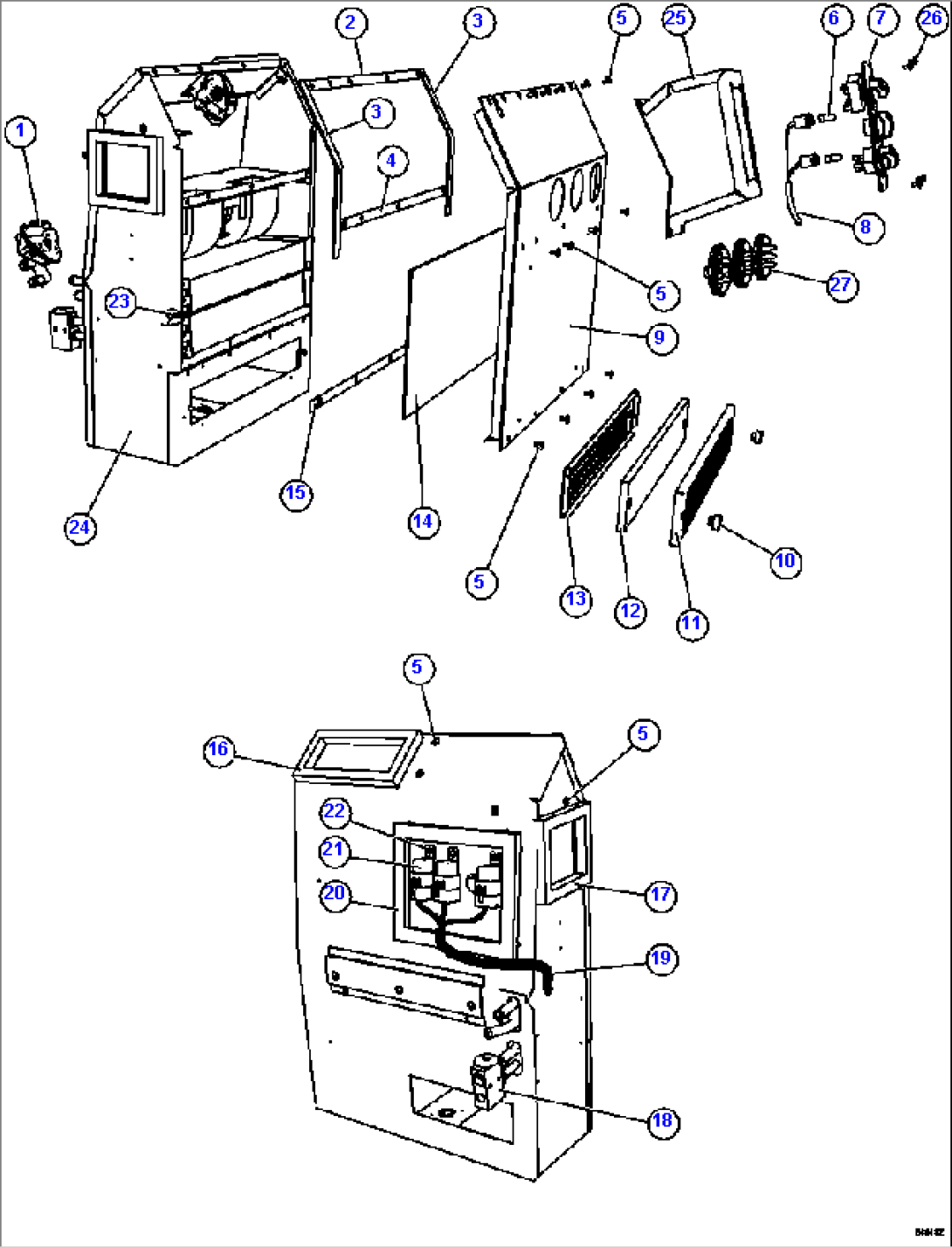 HEATER/AIR CONDITIONER ASSEMBLY 1/2 58F-07-00020