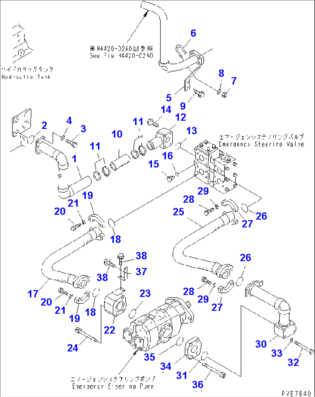 EMERGENCY STEERING PIPING (1/3)