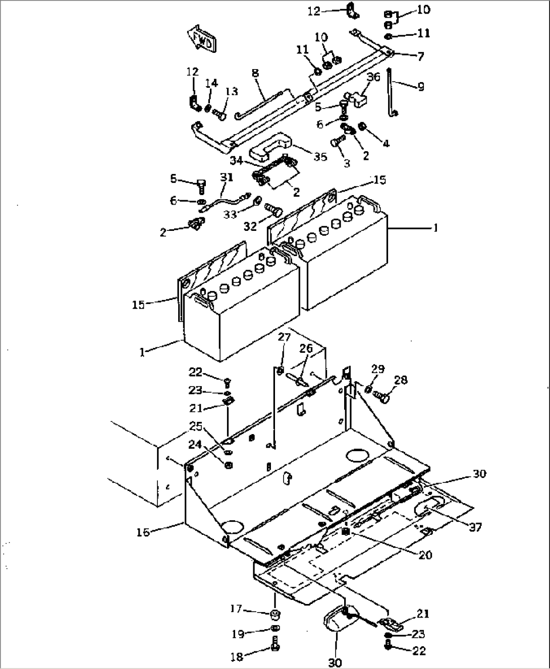 BATTERY AND BATTERY BOX(#10001-19999)