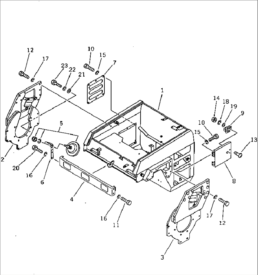 FRONT FRAME AND ROLLER COVER(#2101-)