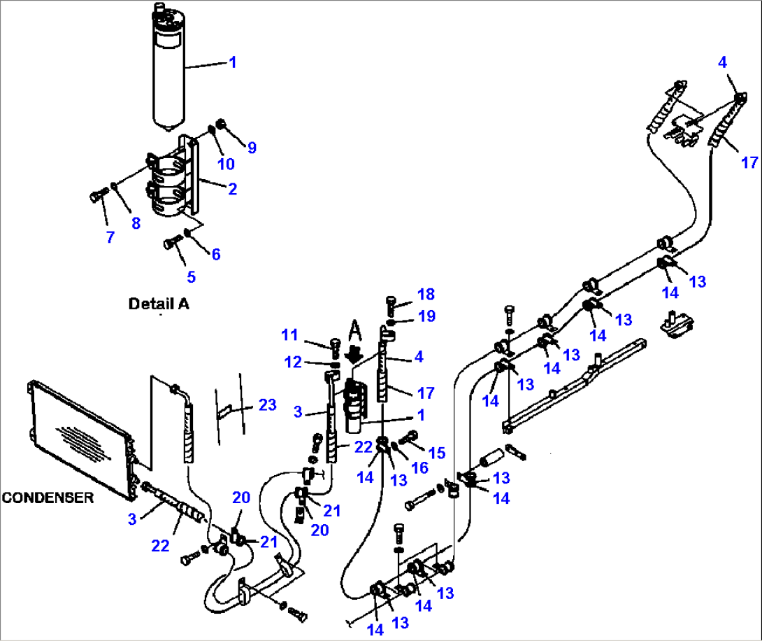 K0200-96B0 AIR CONDITIONER RECEIVER TANK AND PIPING