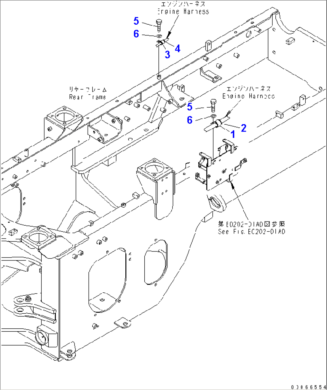 REAR HARNESS (ENGINE HARNESS MOUNTING PARTS)(#70001-)