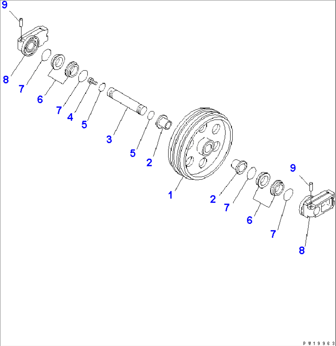FRONT IDLER(#20001-21221)