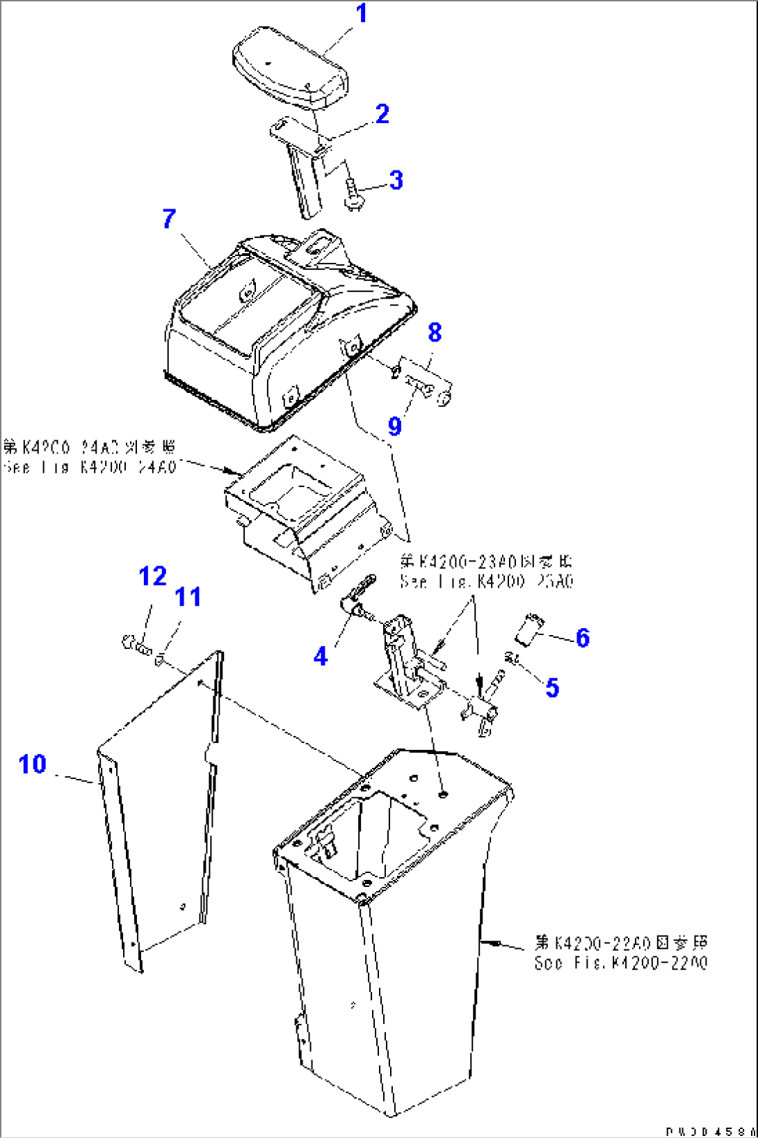 FLOOR FRAME (CONSOLE) (R.H.) (REST WRIST)