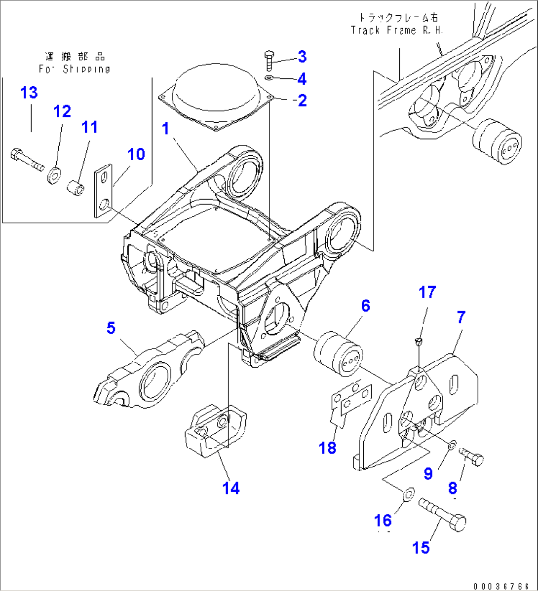 BOGIE (R.H.) (FIRST) (FOR FULL ROLLER GUARD)