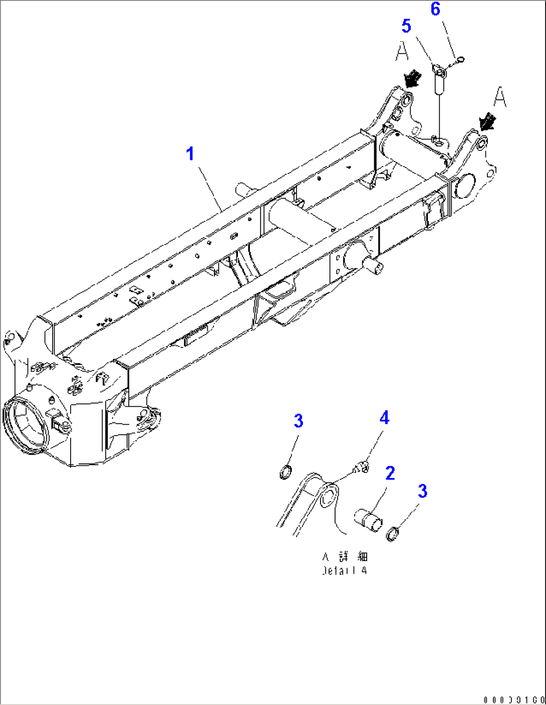 REAR FRAME (WITH PULL HOOK) (SAND PROTECTION)(#2630-)