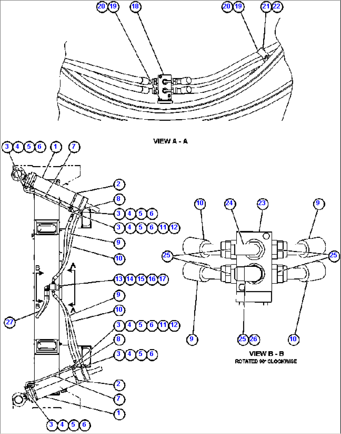 STEERING CYLINDER PIPING