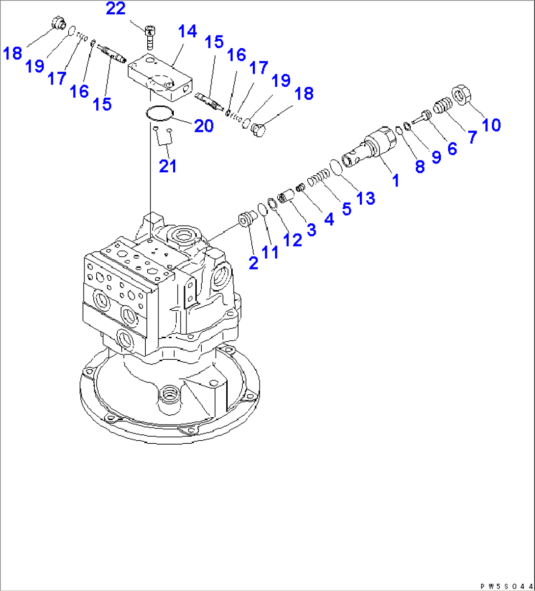SWING MOTOR (RELIEF VALVE)