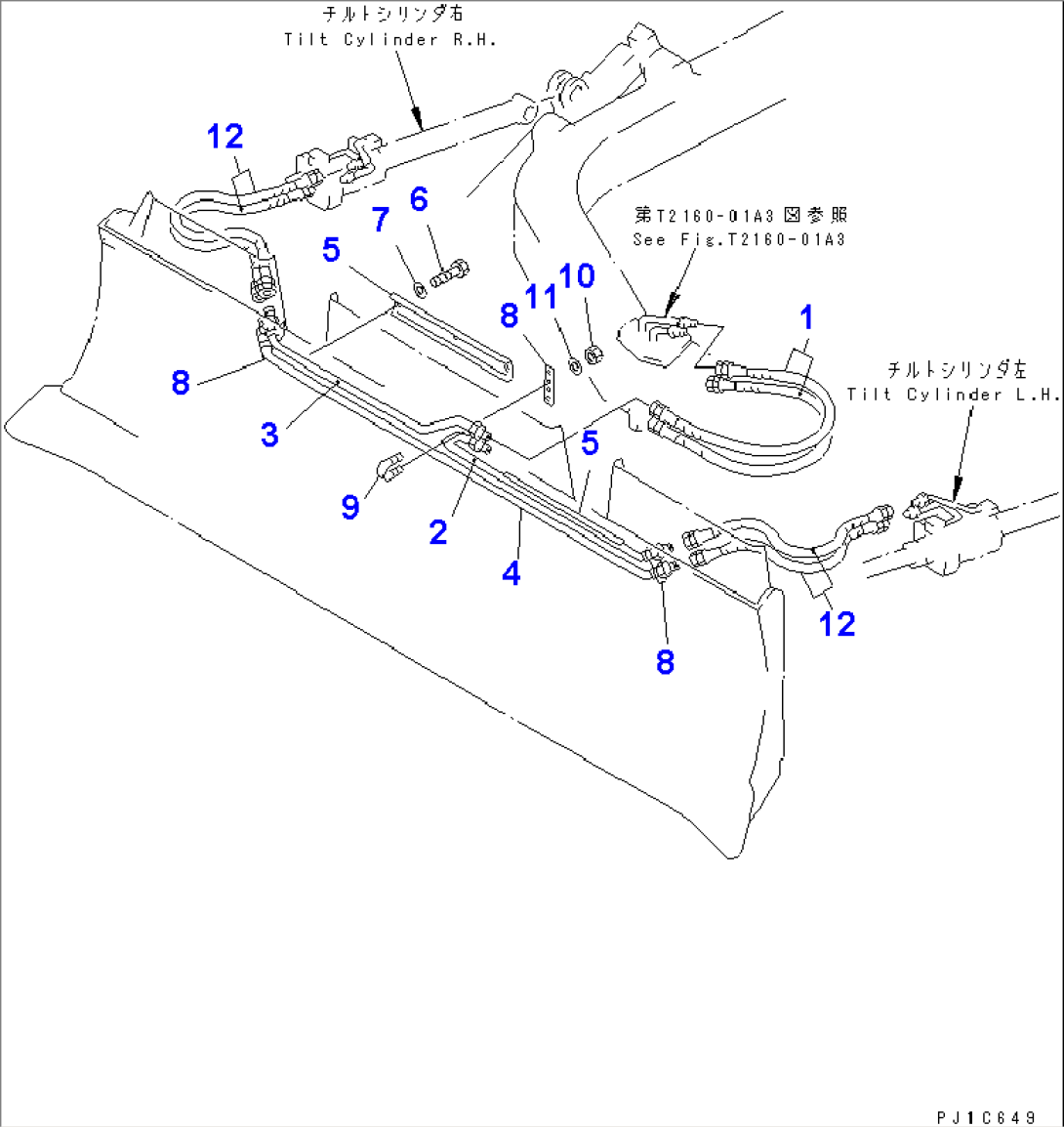 MECHANICAL ANGLE POWER TILT CYLINDER PIPING (2/2)