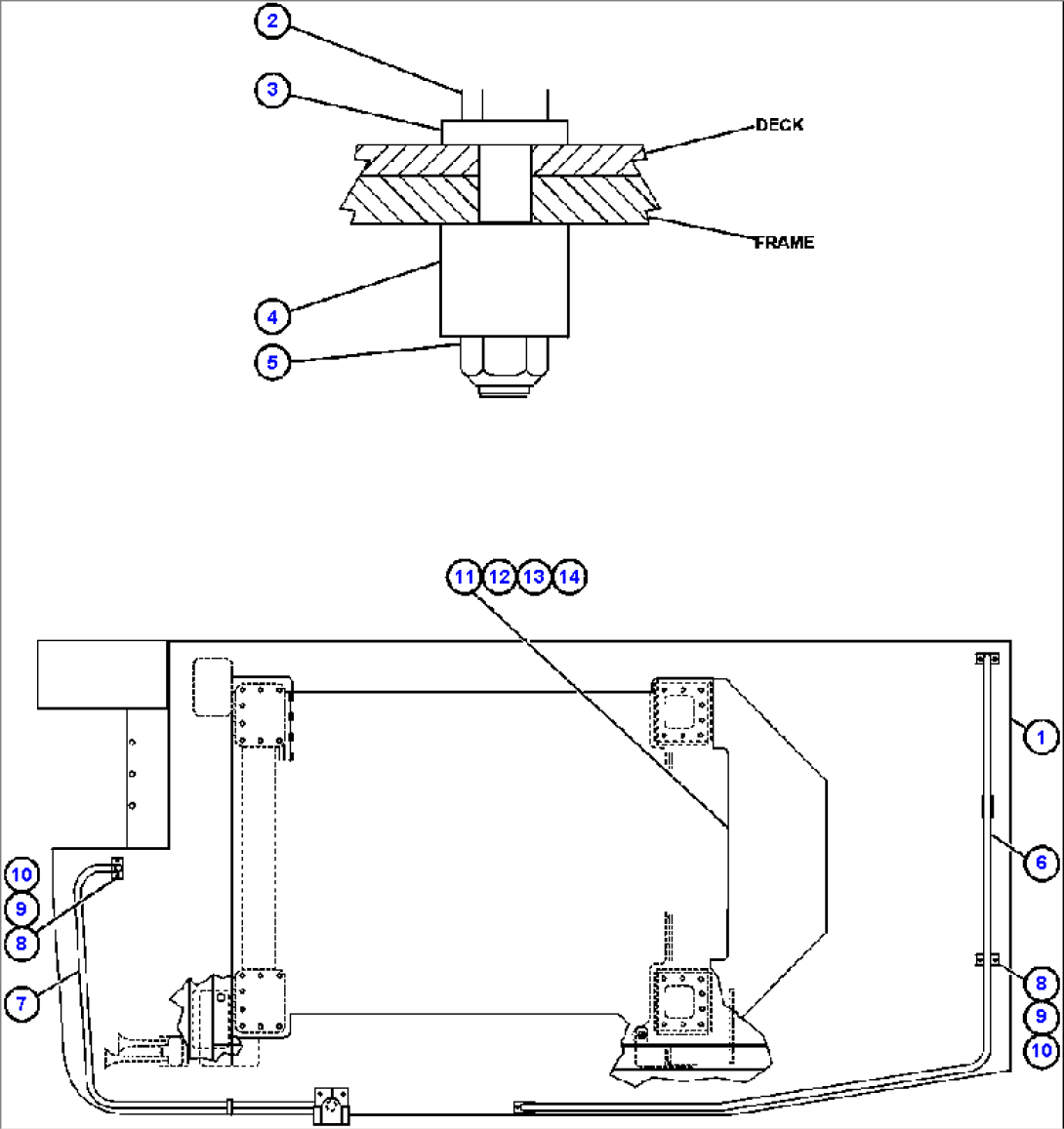 L.H. DECK MOUNTING & MISCELLANEOUS